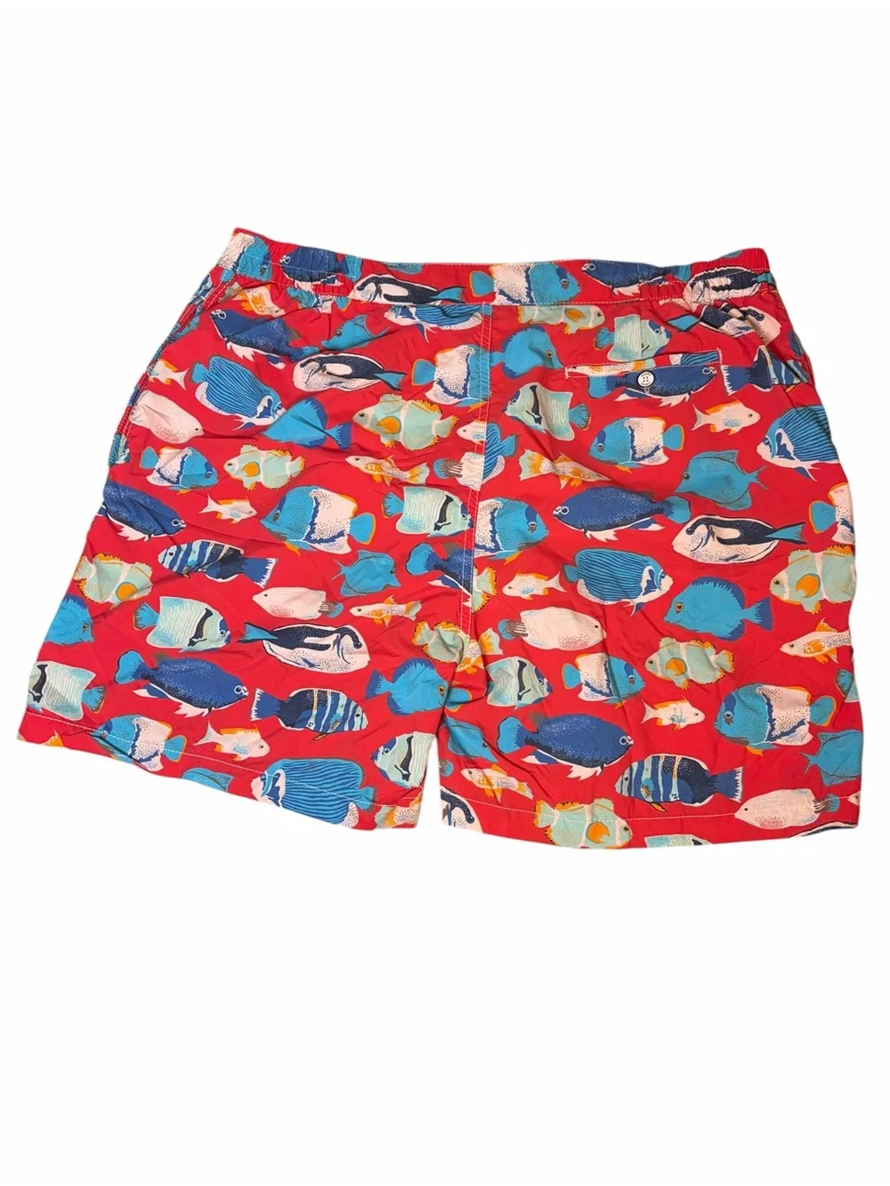 Men’s HACKETT Red Tropical Fish TV Swim Shorts Size XXL